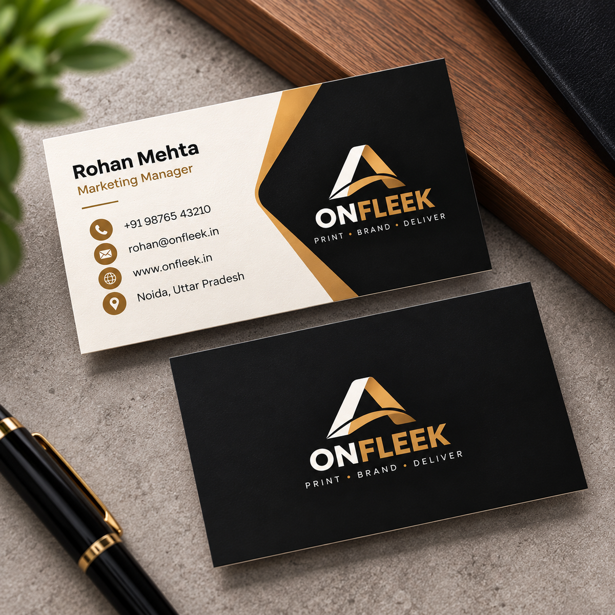 Velvet Touch Visiting Cards – Premium Double-Sided Business Cards
