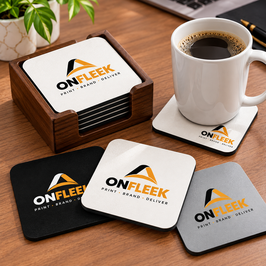 Custom Printed Coasters – Personalized Square Coasters