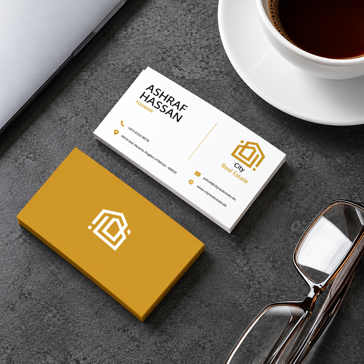 Premium 350 GSM Glossy Business Cards for a Sturdy & Professional Look
