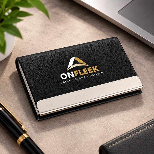 Leatherette Visiting Card Holder – Premium Custom Logo Holder