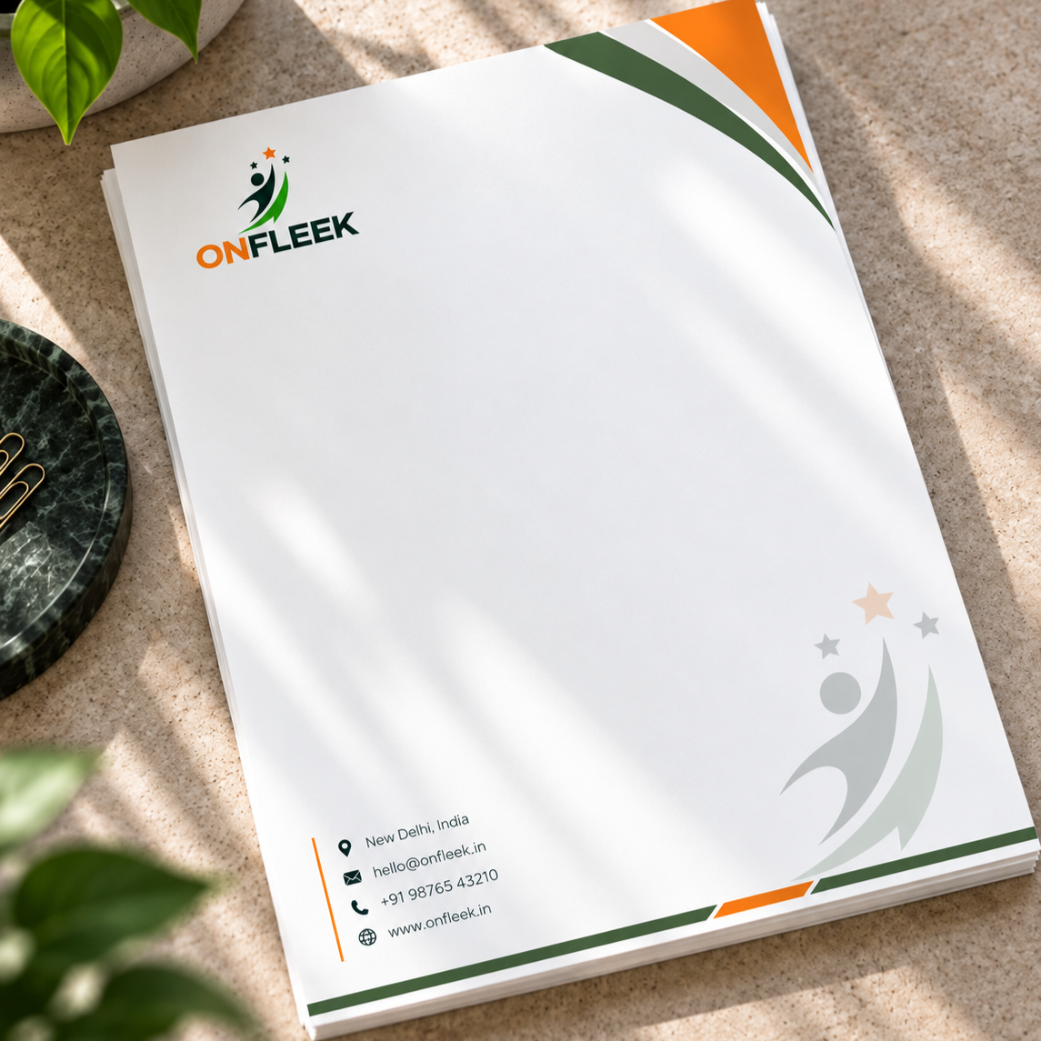 Premium Corporate Letterhead Printing – A4