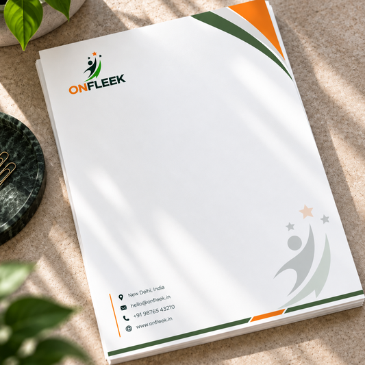 Premium Corporate Letterhead Printing – A4
