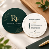 Custom Circle Visiting Cards – Premium Double-Sided Business Cards