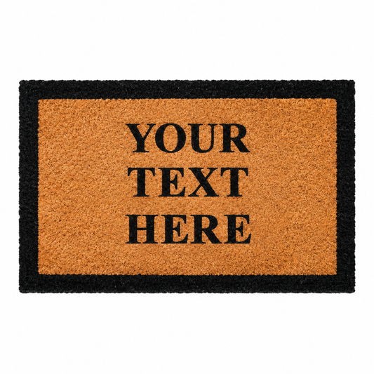 Personalized Custom Printed Coir Doormat – Premium Name & Text Door Mat