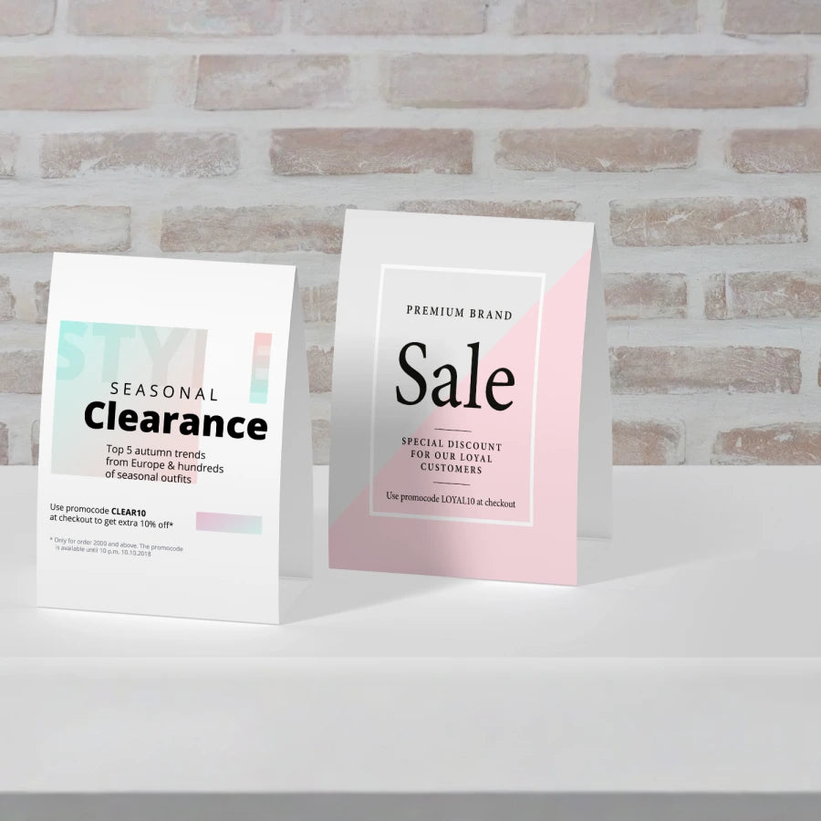 Customized Tent Cards