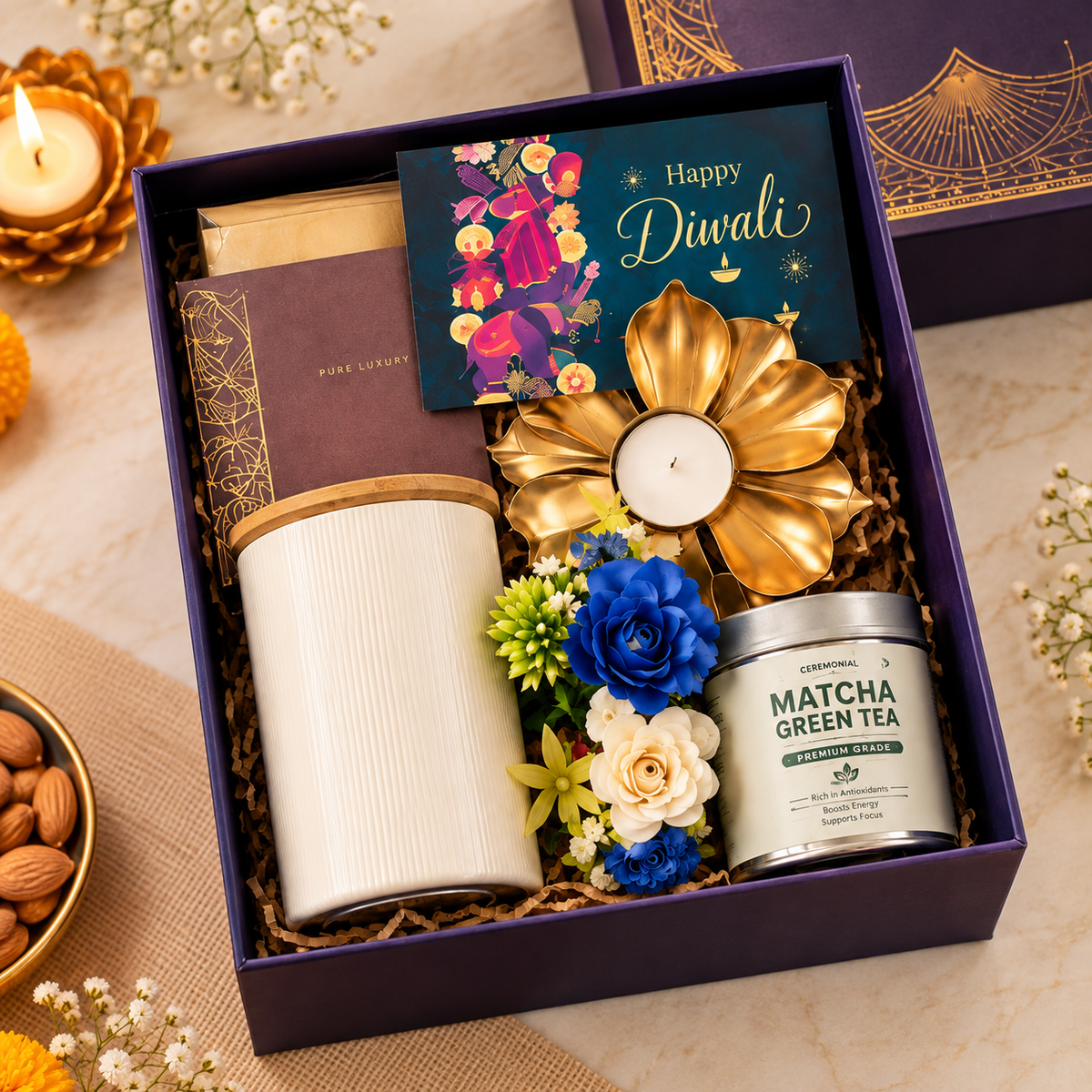 Premium Matcha Tea & Festive Essentials Diwali Gift Hamper