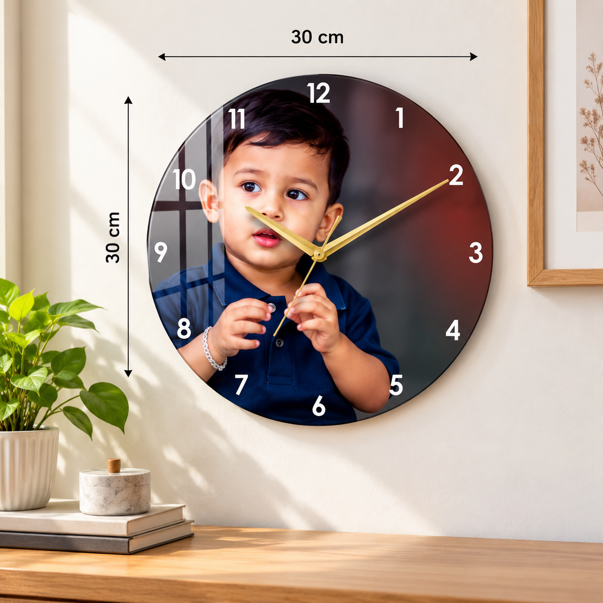 Personalized Wall Clock – Custom Photo Printed Round Wall Clock