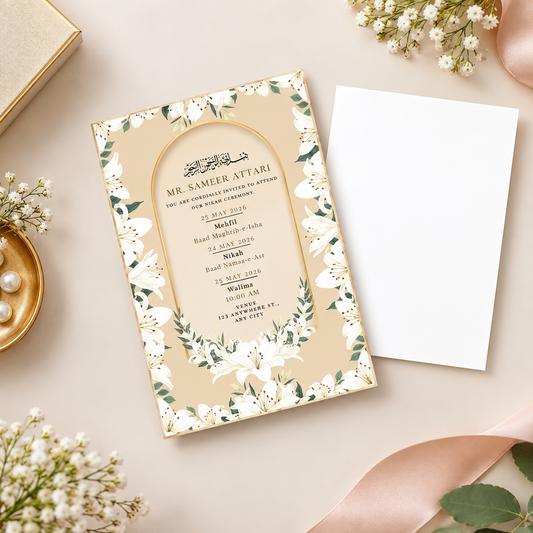 Custom Wedding Invitation Card – One Side Printed Wedding Card